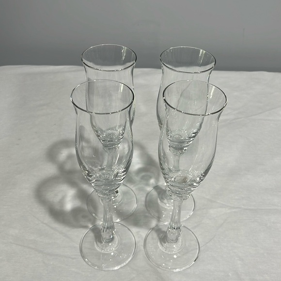 Mikasa Ardmore Fluted Champagne Glasses Vintage Elegant Crystal set of 4 - Picture 6 of 13
